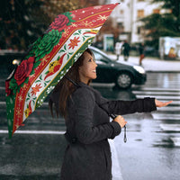 Mexico Christmas Umbrella Cute Axolotl with Flag Style - Wonder Print Shop