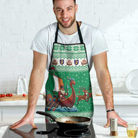 Ireland Viking Santa Christmas Apron Funny Reindeer Norse Xmas - Wonder Print Shop