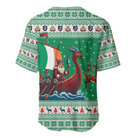 Ireland Viking Santa Christmas Baseball Jersey Funny Reindeer Norse Xmas - Wonder Print Shop