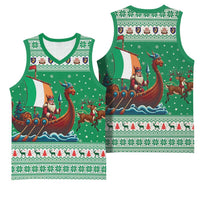 Ireland Viking Santa Christmas Basketball Jersey Funny Reindeer Norse Xmas - Wonder Print Shop