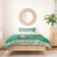 Ireland Viking Santa Christmas Bedding Set Funny Reindeer Norse Xmas - Wonder Print Shop