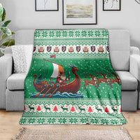 Ireland Viking Santa Christmas Blanket Funny Reindeer Norse Xmas - Wonder Print Shop