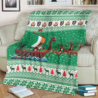 Ireland Viking Santa Christmas Blanket Funny Reindeer Norse Xmas - Wonder Print Shop