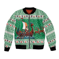 Ireland Viking Santa Christmas Bomber Jacket Funny Reindeer Norse Xmas - Wonder Print Shop