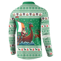 Ireland Viking Santa Christmas Button Sweatshirt Funny Reindeer Norse Xmas - Wonder Print Shop