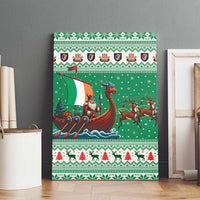 Ireland Viking Santa Christmas Canvas Wall Art Funny Reindeer Norse Xmas - Wonder Print Shop