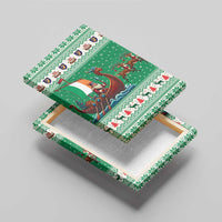 Ireland Viking Santa Christmas Canvas Wall Art Funny Reindeer Norse Xmas - Wonder Print Shop
