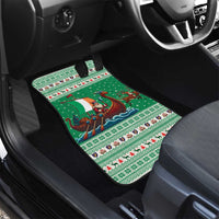 Ireland Viking Santa Christmas Car Mats Funny Reindeer Norse Xmas - Wonder Print Shop