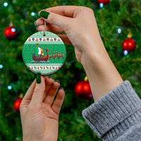 Ireland Viking Santa Christmas Ceramic Ornament Funny Reindeer Norse Xmas - Wonder Print Shop