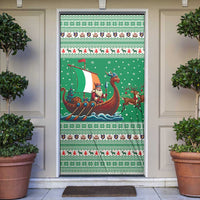 Ireland Viking Santa Christmas Door Cover Funny Reindeer Norse Xmas - Wonder Print Shop