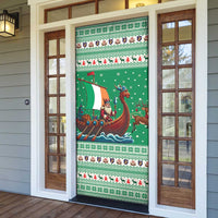 Ireland Viking Santa Christmas Door Cover Funny Reindeer Norse Xmas - Wonder Print Shop