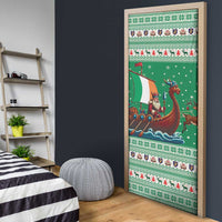 Ireland Viking Santa Christmas Door Cover Funny Reindeer Norse Xmas - Wonder Print Shop
