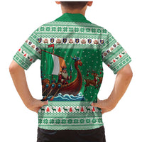 Ireland Viking Santa Christmas Family Matching Mermaid Dress and Hawaiian Shirt Funny Reindeer Norse Xmas - Wonder Print Shop