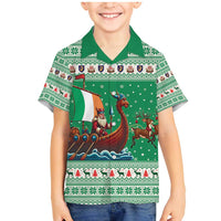 Ireland Viking Santa Christmas Family Matching Mermaid Dress and Hawaiian Shirt Funny Reindeer Norse Xmas - Wonder Print Shop