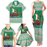 Ireland Viking Santa Christmas Family Matching Tank Maxi Dress and Hawaiian Shirt Funny Reindeer Norse Xmas - Wonder Print Shop