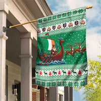 Ireland Viking Santa Christmas Garden Flag Funny Reindeer Norse Xmas - Wonder Print Shop