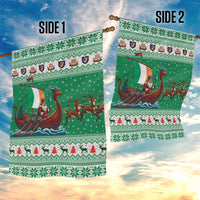 Ireland Viking Santa Christmas Garden Flag Funny Reindeer Norse Xmas - Wonder Print Shop