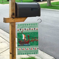 Ireland Viking Santa Christmas Garden Flag Funny Reindeer Norse Xmas - Wonder Print Shop
