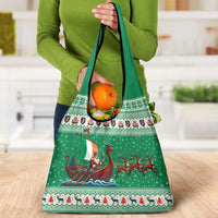 Ireland Viking Santa Christmas Grocery Bag Funny Reindeer Norse Xmas - Wonder Print Shop