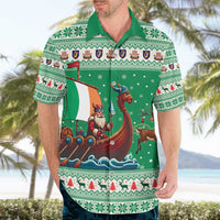Ireland Viking Santa Christmas Hawaiian Shirt Funny Reindeer Norse Xmas - Wonder Print Shop