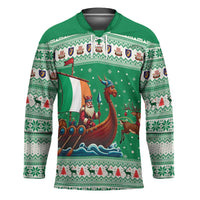 Ireland Viking Santa Christmas Hockey Jersey Funny Reindeer Norse Xmas - Wonder Print Shop
