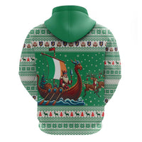 Ireland Viking Santa Christmas Hoodie Funny Reindeer Norse Xmas - Wonder Print Shop