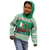 Ireland Viking Santa Christmas Kid Hoodie Funny Reindeer Norse Xmas - Wonder Print Shop