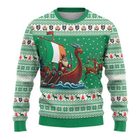 Ireland Viking Santa Christmas Ugly Christmas Sweater Funny Reindeer Norse Xmas - Wonder Print Shop