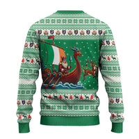 Ireland Viking Santa Christmas Ugly Christmas Sweater Funny Reindeer Norse Xmas - Wonder Print Shop
