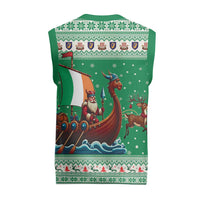Ireland Viking Santa Christmas Knitted V-Neck Vest Funny Reindeer Norse Xmas - Wonder Print Shop
