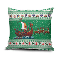 Ireland Viking Santa Christmas Pillow Cover Funny Reindeer Norse Xmas - Wonder Print Shop