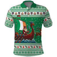 Ireland Viking Santa Christmas Polo Shirt Funny Reindeer Norse Xmas - Wonder Print Shop