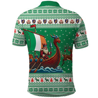 Ireland Viking Santa Christmas Polo Shirt Funny Reindeer Norse Xmas - Wonder Print Shop