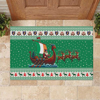 Ireland Viking Santa Christmas Rubber Doormat Funny Reindeer Norse Xmas - Wonder Print Shop