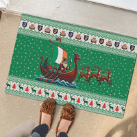 Ireland Viking Santa Christmas Rubber Doormat Funny Reindeer Norse Xmas - Wonder Print Shop