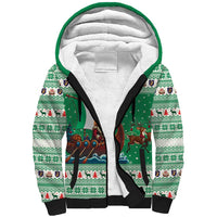 Ireland Viking Santa Christmas Sherpa Hoodie Funny Reindeer Norse Xmas - Wonder Print Shop