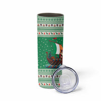 Ireland Viking Santa Christmas Skinny Tumbler Funny Reindeer Norse Xmas - Wonder Print Shop