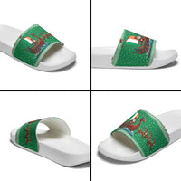Ireland Viking Santa Christmas Slide Sandals Funny Reindeer Norse Xmas - Wonder Print Shop