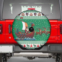 Ireland Viking Santa Christmas Spare Tire Cover Funny Reindeer Norse Xmas - Wonder Print Shop