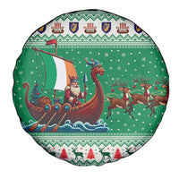 Ireland Viking Santa Christmas Spare Tire Cover Funny Reindeer Norse Xmas - Wonder Print Shop