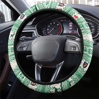 Ireland Viking Santa Christmas Steering Wheel Cover Funny Reindeer Norse Xmas - Wonder Print Shop