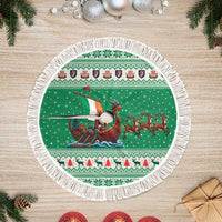 Ireland Viking Santa Christmas Tree Skirt Funny Reindeer Norse Xmas - Wonder Print Shop