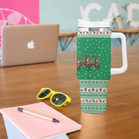 Ireland Viking Santa Christmas Tumbler With Handle Funny Reindeer Norse Xmas - Wonder Print Shop