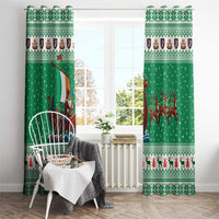 Ireland Viking Santa Christmas Window Curtain Funny Reindeer Norse Xmas - Wonder Print Shop