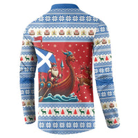 Scotland Viking Santa Christmas Button Sweatshirt Funny Reindeer Norse Xmas - Wonder Print Shop