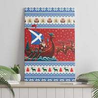 Scotland Viking Santa Christmas Canvas Wall Art Funny Reindeer Norse Xmas - Wonder Print Shop