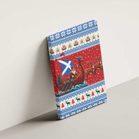 Scotland Viking Santa Christmas Canvas Wall Art Funny Reindeer Norse Xmas - Wonder Print Shop