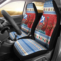Scotland Viking Santa Christmas Car Seat Cover Funny Reindeer Norse Xmas - Wonder Print Shop
