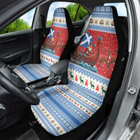 Scotland Viking Santa Christmas Car Seat Cover Funny Reindeer Norse Xmas - Wonder Print Shop