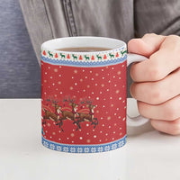 Scotland Viking Santa Christmas Ceramic Mug Funny Reindeer Norse Xmas - Wonder Print Shop